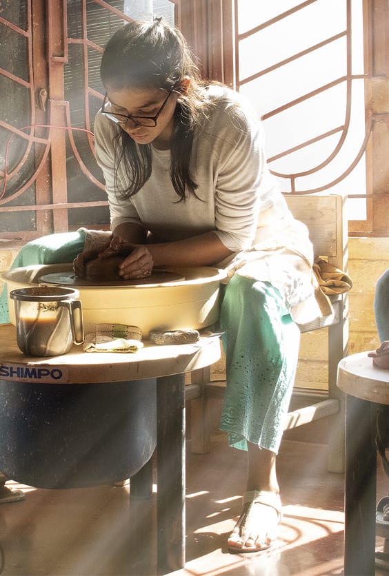 Pottery Studio , Wheel throwing